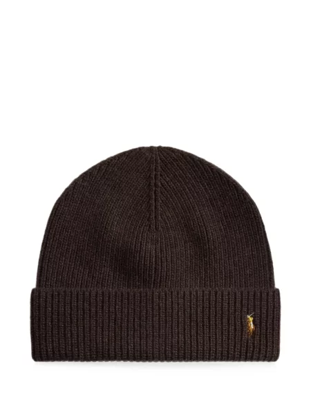 Fleece polo Polo Ralph Lauren με κέντημα με λαιμόκοψη v κόκκινο