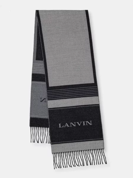 Lanvin Vlnený šál sivá