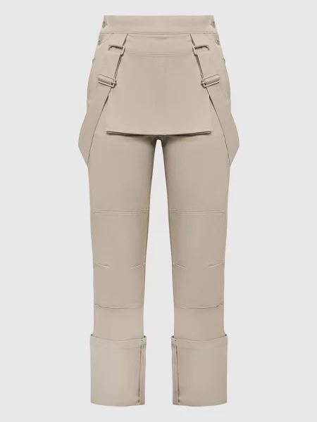 Штани TEFRITE з логотипом Max Mara бежеві