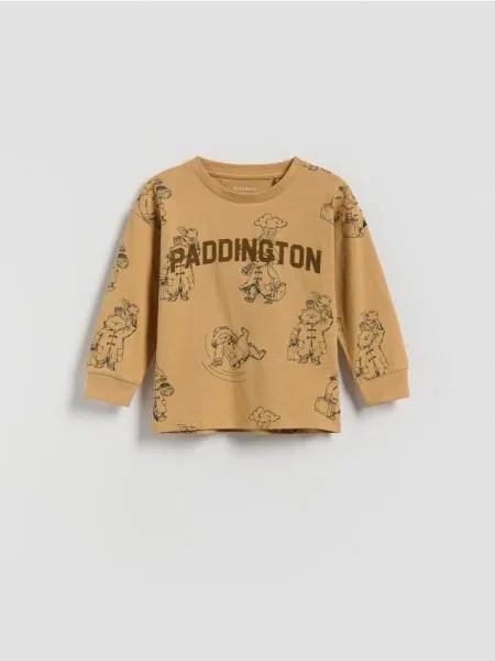 Reserved Tricou mânecă lungă Paddington brun-auriu