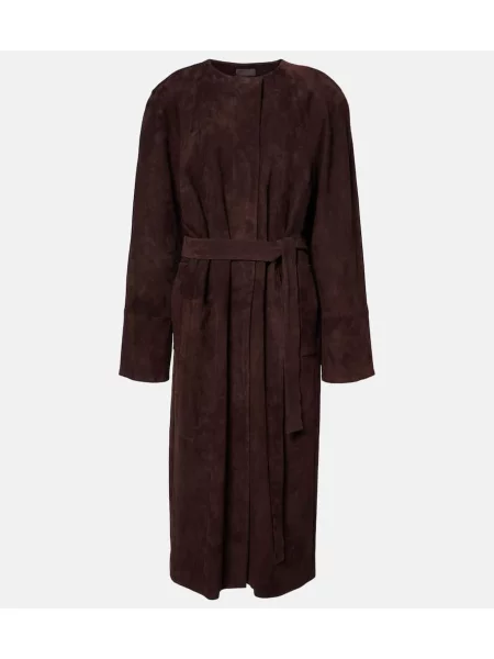 Trenci Stouls din piele de căprioară maro