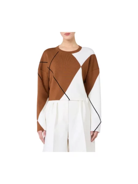 Sweter Max Mara brązowy
