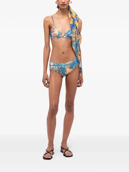 Bikini Donde Esteban cu model floral albastru