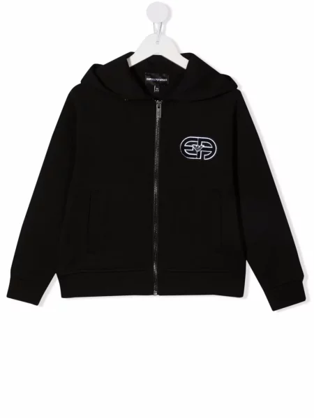 Bluza z kapturem dziecięca Emporio Armani czarna