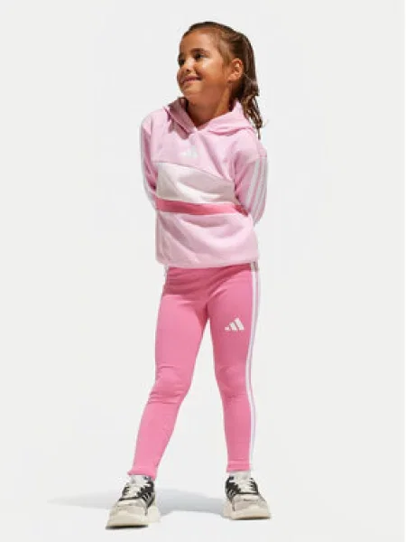 Adidas Komplektas: džemperis ir tamprės Seasonal Essentials Tiberio rožinė