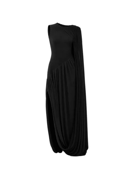 Rochie Axel 113 asimetrică drapată negru