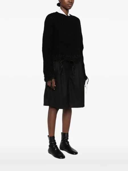 Pulover Junya Watanabe zdrențuiți chunky negru