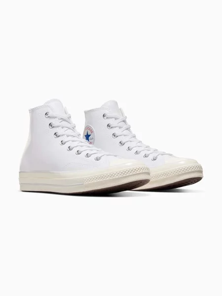 Кожаные кеды Converse белые