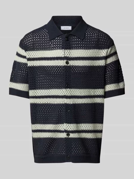 Koszula casualowa o kroju regular fit z ażurowym wzorem model ‘Gianni’ Les Deux