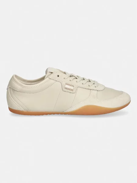 Tommy Jeans TJ BALLET SNEAKER superge usnjene bež