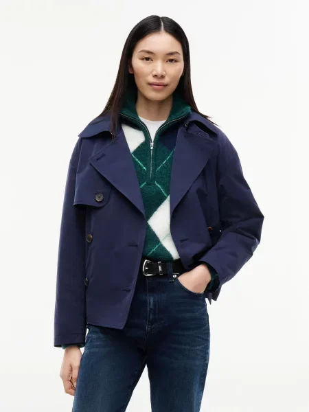 Tommy Jeans Prechodný kabát námornícka modrá