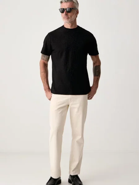 GUESS Tricou gri deschis negru