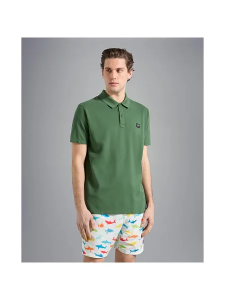 Koszulka polo Paul & Shark klasyczna zielona