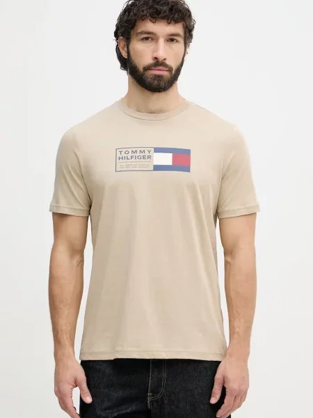 Tommy Hilfiger t-shirt Ανδρικό μπεζ