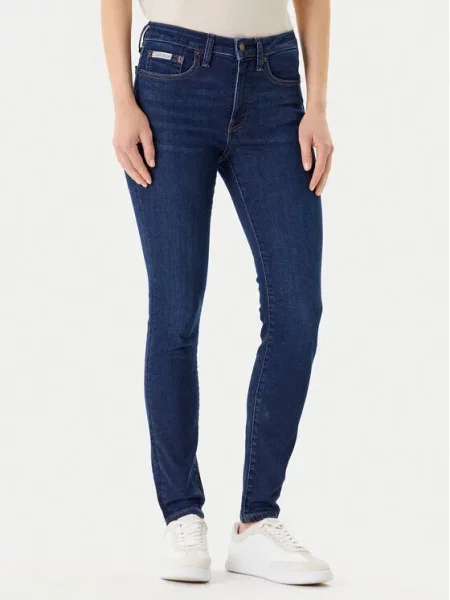 Calvin Klein Jeans Džinsai Tamsiai Skinny Fit mėlyna