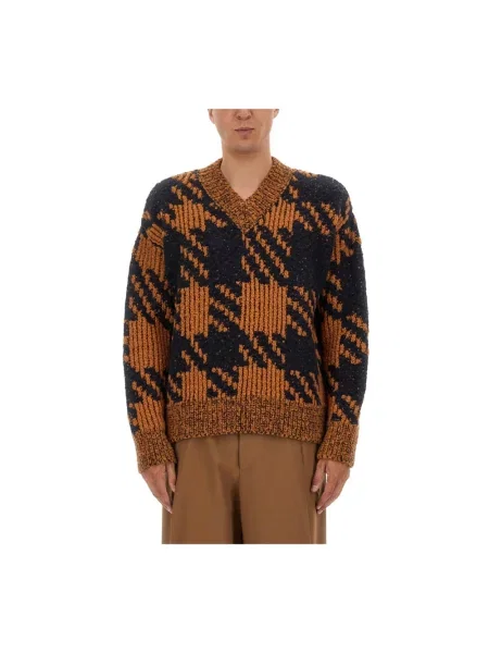 Sweter Dries Van Noten w pepitkę
