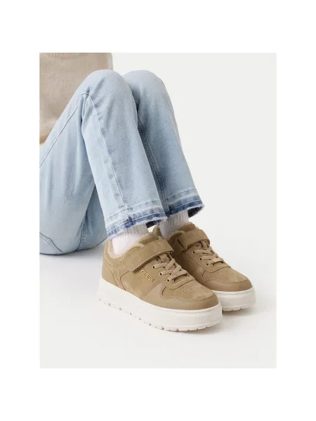 Детские кроссовки Guess бежевые