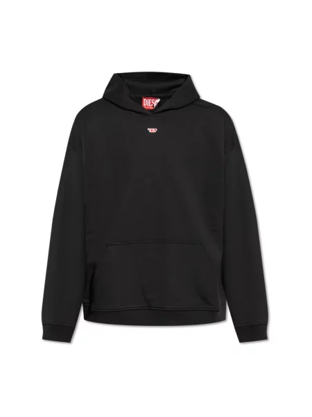 Bluza z kapturem Diesel z kapturem czarna