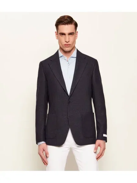 TIGER OF SWEDEN Zakó Easer PP gyapjú hozzáadásával kék