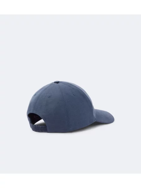 Ľanová šiltovka Ralph Lauren Purple Label s autogramom modrá