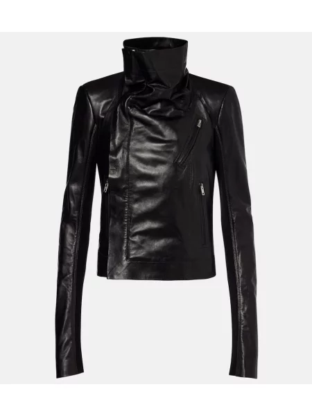 Kurtka skórzana Rick Owens czarna