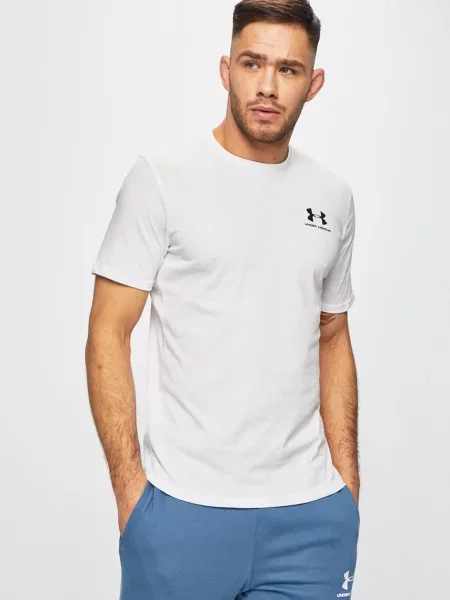 Under Armour Tričko SPORTSTYLE LEFT CHEST bílé
