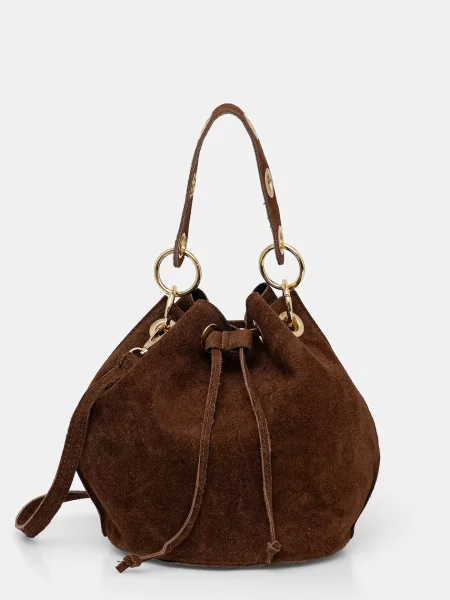 Замшевая сумка Answear.lab коричневая