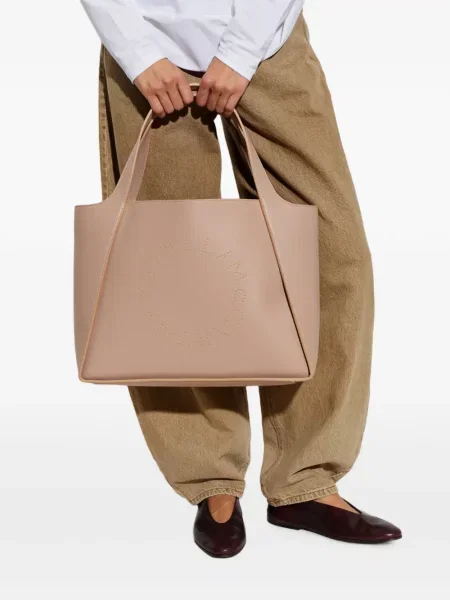 Τσάντα shopper Stella Mccartney με αυτόγραφο ροζ
