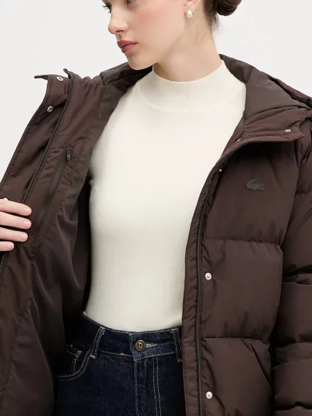 Пуховик Lacoste коричневый