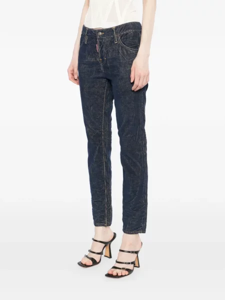 Blugi Dsquared2 cu autograf albastru