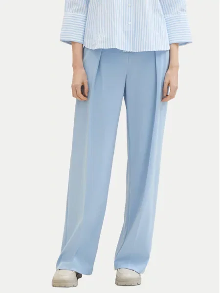 Tom Tailor Hlače Wide Leg plava