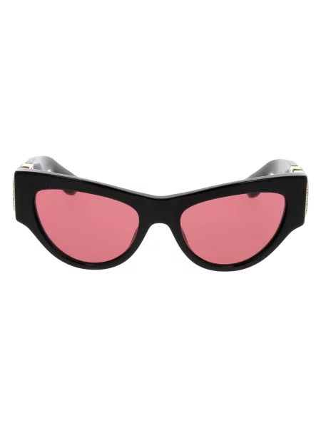 Lniane okulary przeciwsłoneczne Valentino czarne
