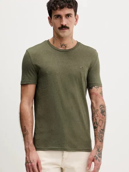 Тениска Tommy Jeans зелено