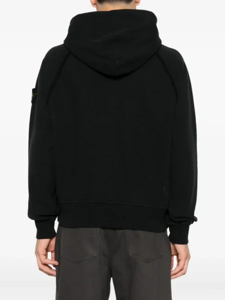 Hanorac cu glugă Stone Island cu strasuri negru