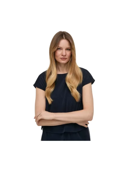 Armani Exchange bluzka granatowy wzorzysta niebieska