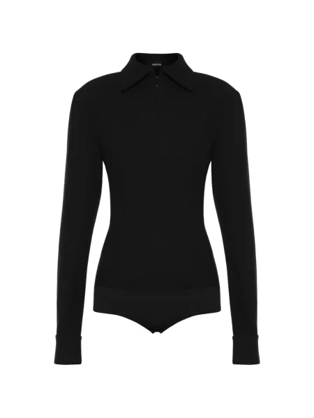 Kołnierzykowy body Anouki czarny