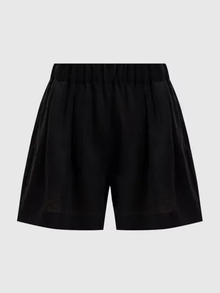 Льняные шорты Asceno черные