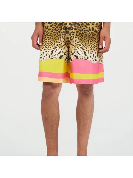Jedwabne bermudy Roberto Cavalli z nadrukiem
