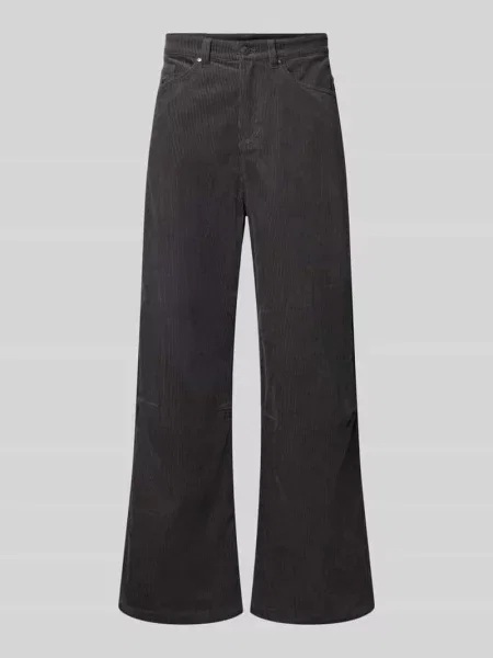 Spodnie o kroju baggy ze sztruksu z czystej bawełny z wyhaftowanym logo Karl Kani