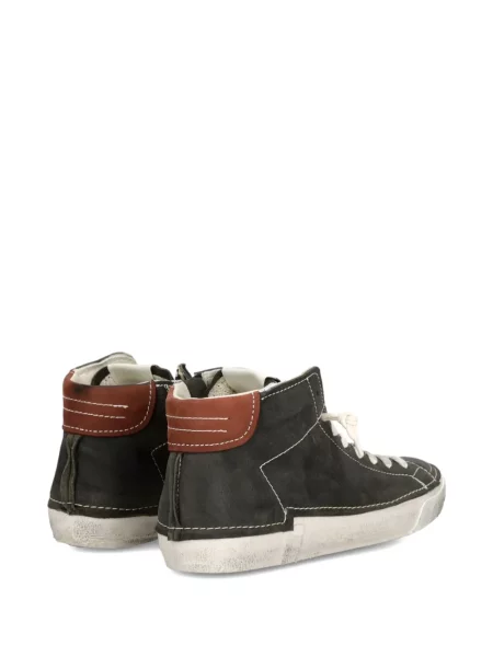 Sneakerși Philippe Model Paris din piele de căprioară verde