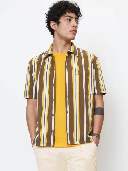 Marc O’Polo Сорочка з коротким рукавом без підкладки коричневий
