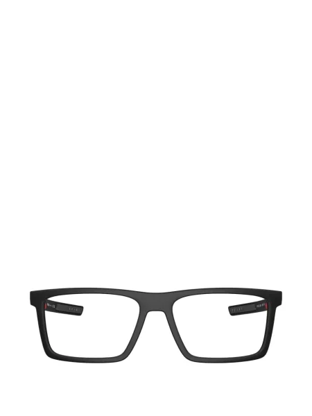 Ochelari de soare dreptunghiulari Prada Linea Rossa negru
