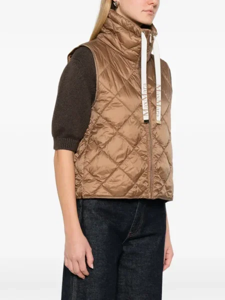 Pikowana kamizelka Max Mara brązowa