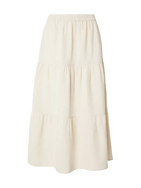 VILA Fustă kitt alb