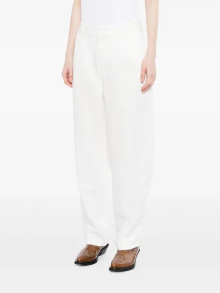 Pantaloni Less alb