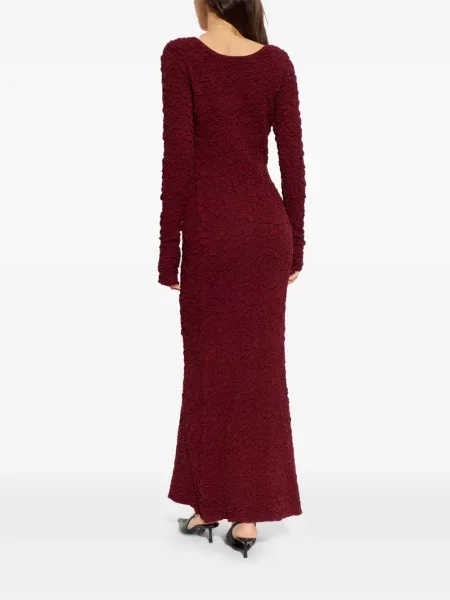 Dugo odgovarati maksi haljina By Malene Birger sa dugačkim rukavima crvena