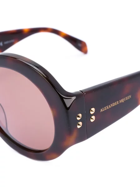 Małe mały okulary przeciwsłoneczne Alexander Mcqueen Eyewear brązowe