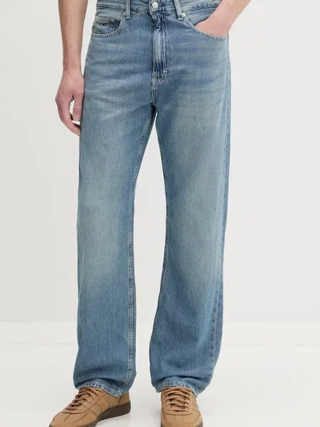 Tommy Jeans blugi regulari pentru bărbați albastru
