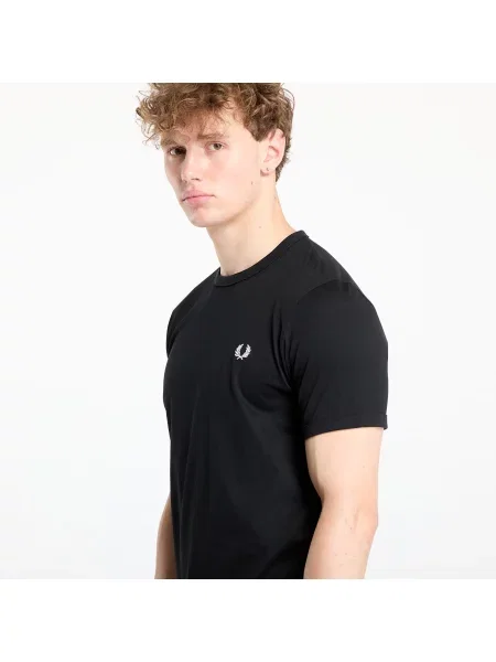 Tričko FRED PERRY Ringer Tee Black M černé