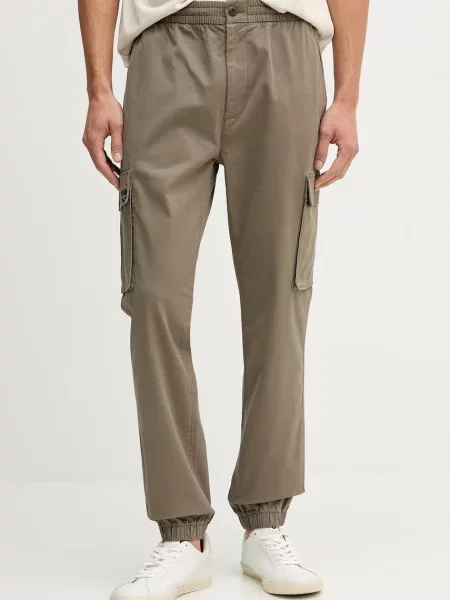 Kalhoty Calvin Klein Jeans hnědá